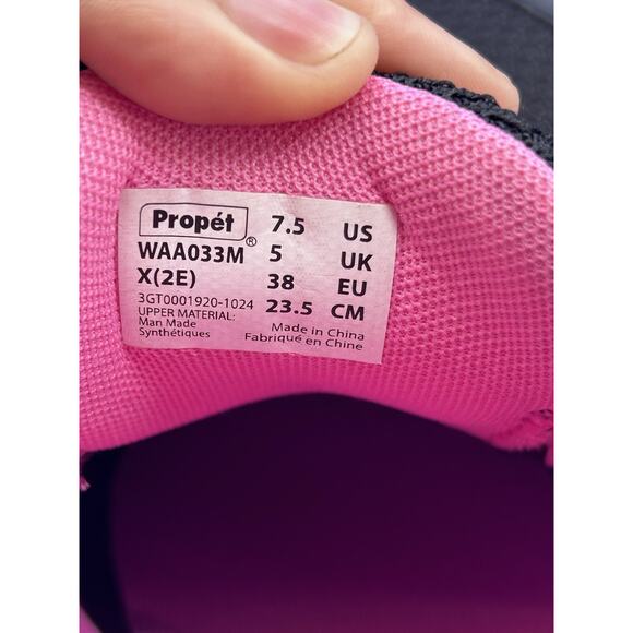 Propet Stability Shoes Black Pink X Strap Active Orthopedic Walk Women 7.5 - Picture 6 of 6